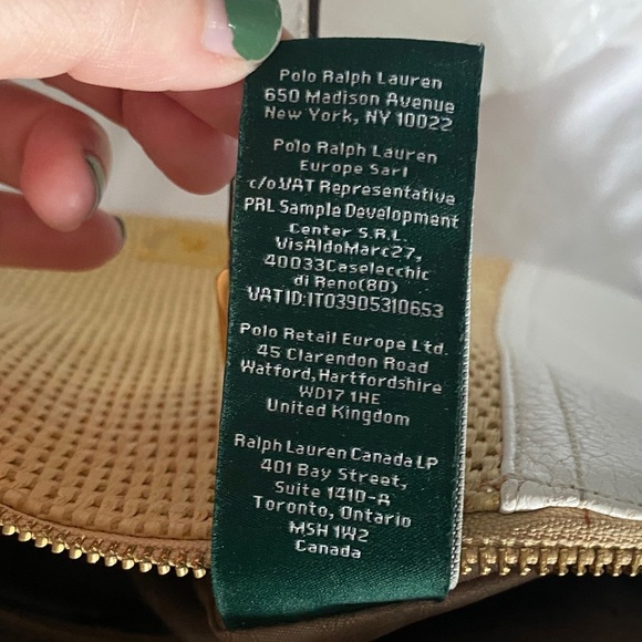 Lauren Ralph Lauren White and Tan Tote Bag - Picture 10 of 10